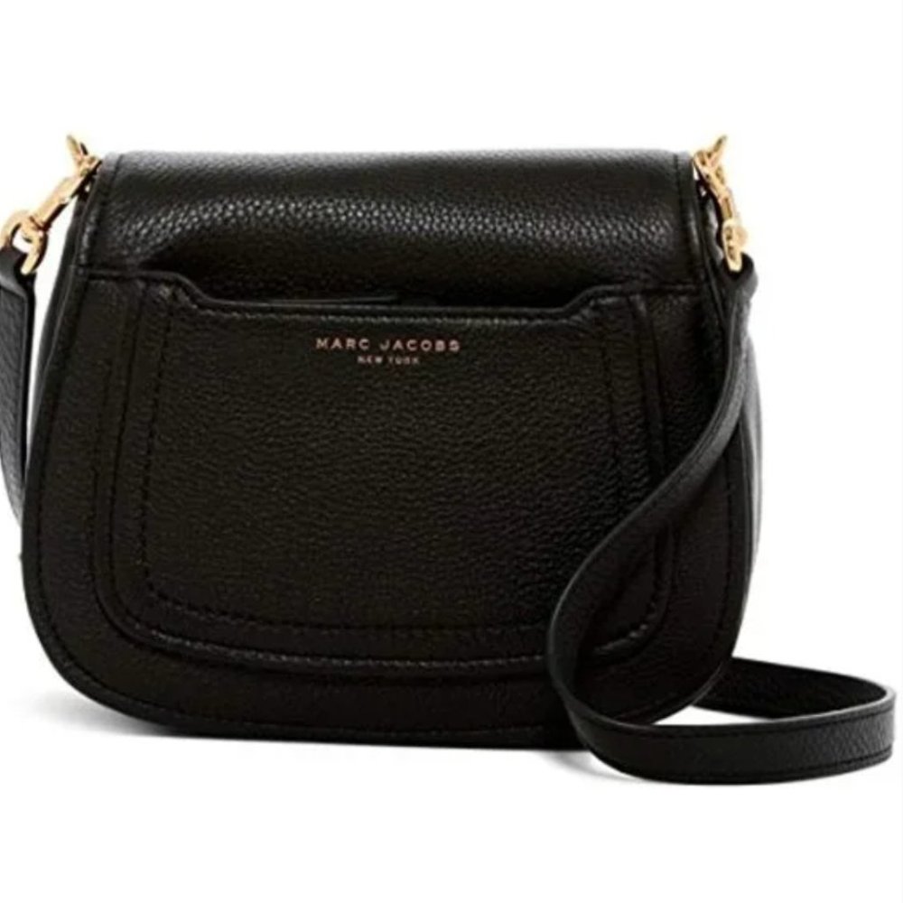 Marc Jacobs Leather Mini Empire City Leather Messenger Saddle Bag Crossbody